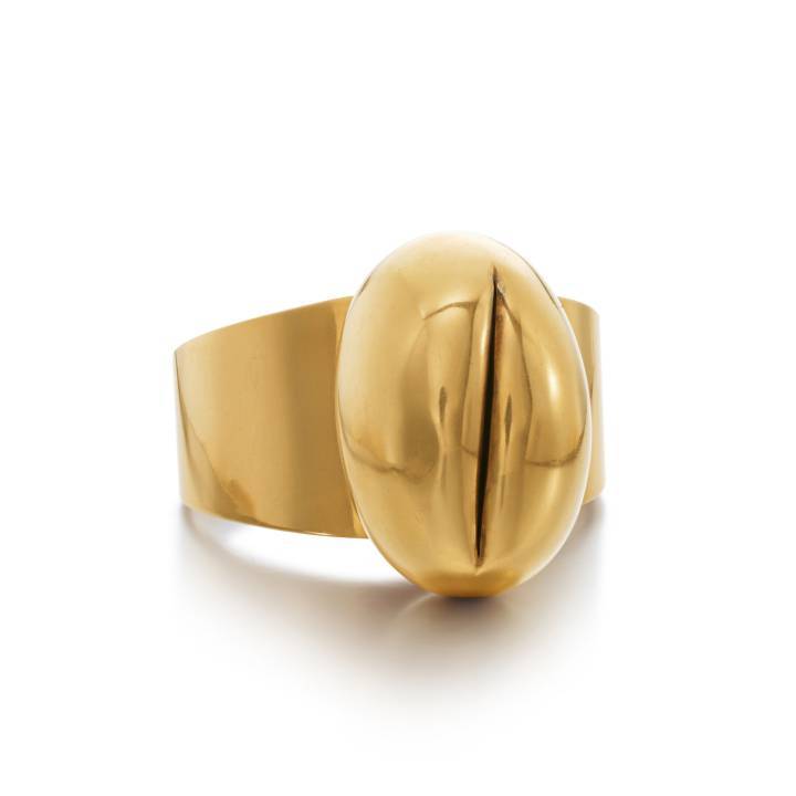 Lucio Fontana rare gold bangle « Concetto Spaziale Taglio », circa 1967-1968