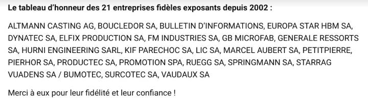 Europa Star et le Bulletin d'informations font partie des entreprises fidèles exposantes depuis 2002.