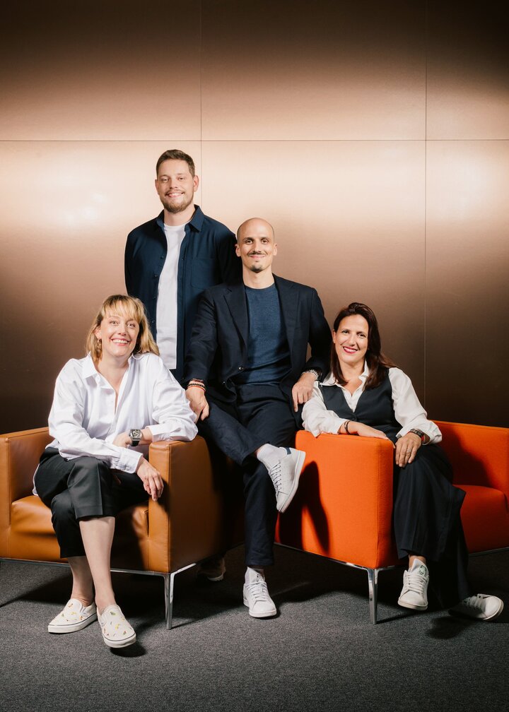 Dans le sillage des co-fondateurs Richard Mille et Dominique Guenat, la deuxième génération assure aujourd'hui la continuité de la marque Richard Mille. De gauche à droite: Cécile Guenat, Maxime Guenat, Alexandre Mille et Amanda Mille.