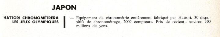En 1964, Seiko obtient le chronométrage des Jeux Olympiques de Tokyo - un tournant dans l'histoire de la marque japonaise.