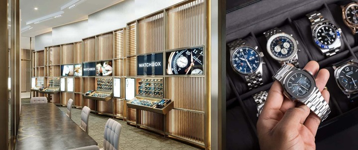 Un espace de WatchBox chez le grand détaillant Seddiqi à Dubai