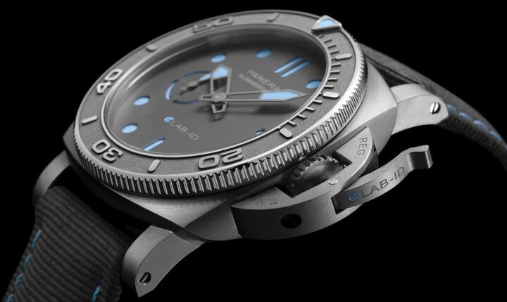 Le modèle expérimental Submersible eLAB-ID de Panerai est composé, pour 98,6% de son poids total, de matériaux issus du recyclage.