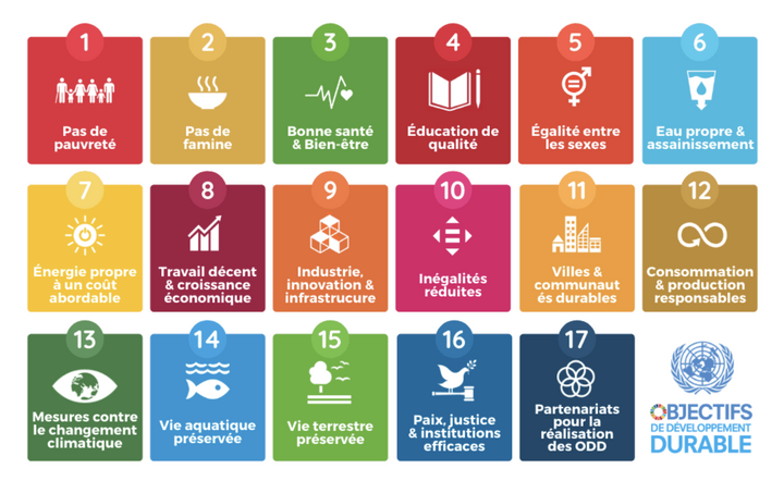 Les Objectifs de Développement Durable (ODD) des Nations Unies, qui inspirent le nouveau modèle.