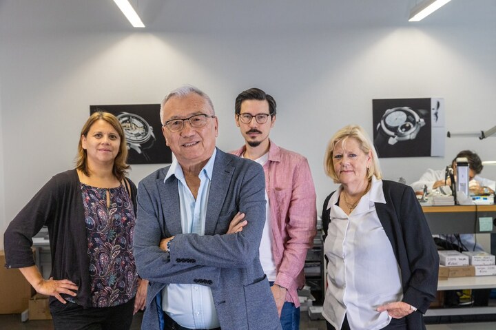 La famille Chonge-Forster au grand complet travaille pour la marque Epos. De gauche à droite: Dawa Jessica Rey, Tamdi Chonge-Forster, actuel CEO, Singi Dirk Chonge et Ursula Forster.