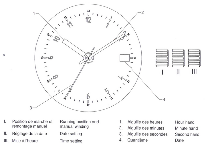 Le calibre G100, un mouvement automatique avec date, est doté d'une réserve de marche de 68 heures.