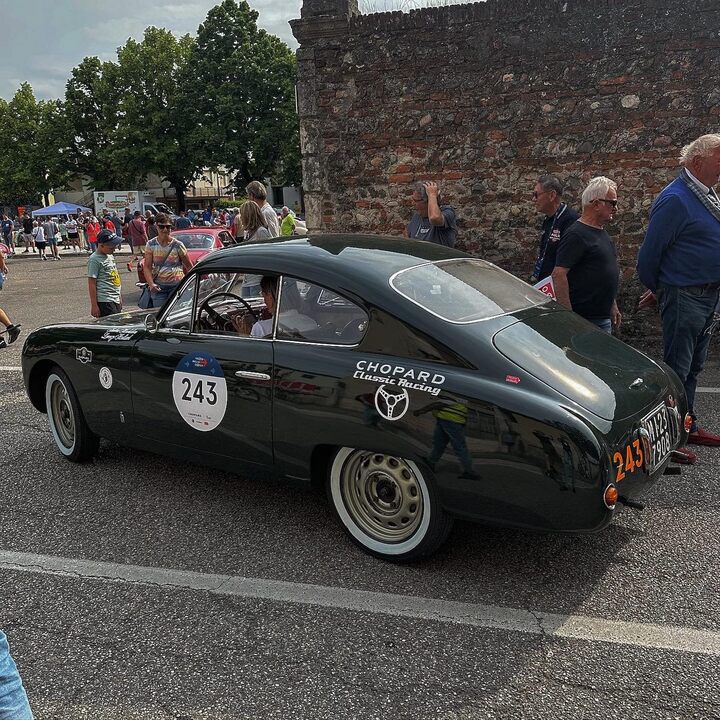 Notre véhicule, une Fiat 1100 Coupe carrossée par Pininfarina datant de 1950