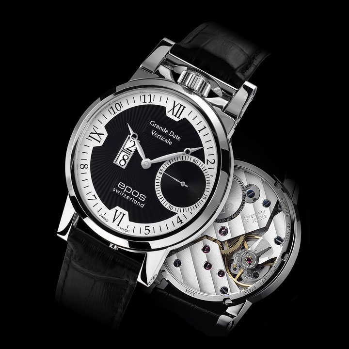 Modèle 3383 Vertical Big Date dans la collection Artistry. Symbole de la philosophie de la marque de proposer des complications innovantes comme cet affichage grande date verticale original.