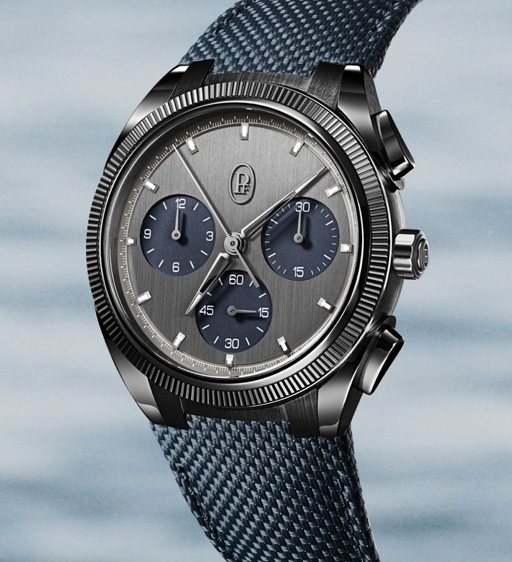 La Tonda PF Chronographe Sport est façonnée cette année en Cermet: CER pour céramique et MET pour métal. Pour la première fois, ce matériau composite contemporain, léger et inrayable est utilisé pour façonner intègralement un garde-temps: boîtier, lunette cannelée, couronne et poussoirs et boucle de bracelet. Un modèle équipé du mouvement PF070 à haute fréquence (36'000Vph) certifié COSC, automatique à chronographe intégré.