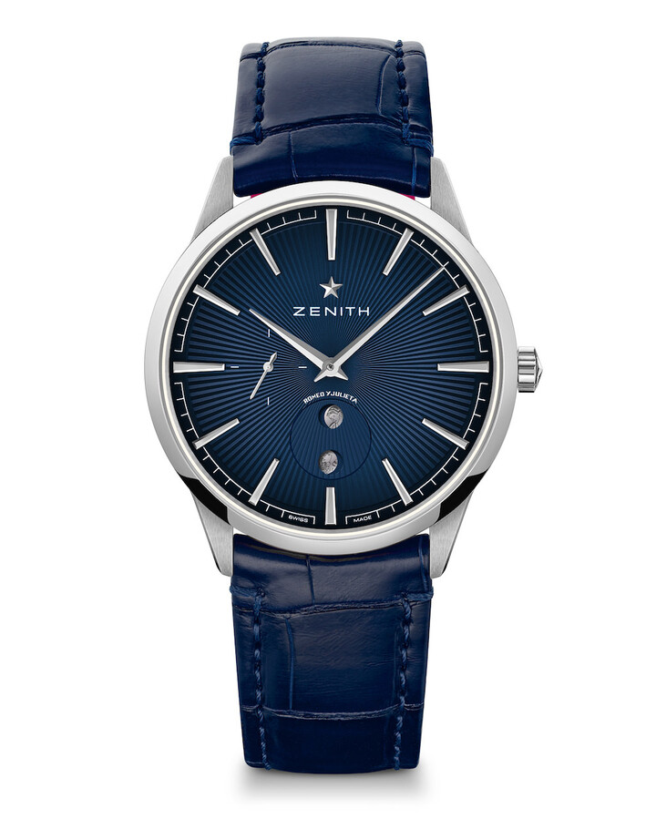 La montre Elite Moonphase Romeo y Julieta est la dernière série de modèles issue de la collaboration entre Zenith et Habanos, le fabricant cubain de cigares. 