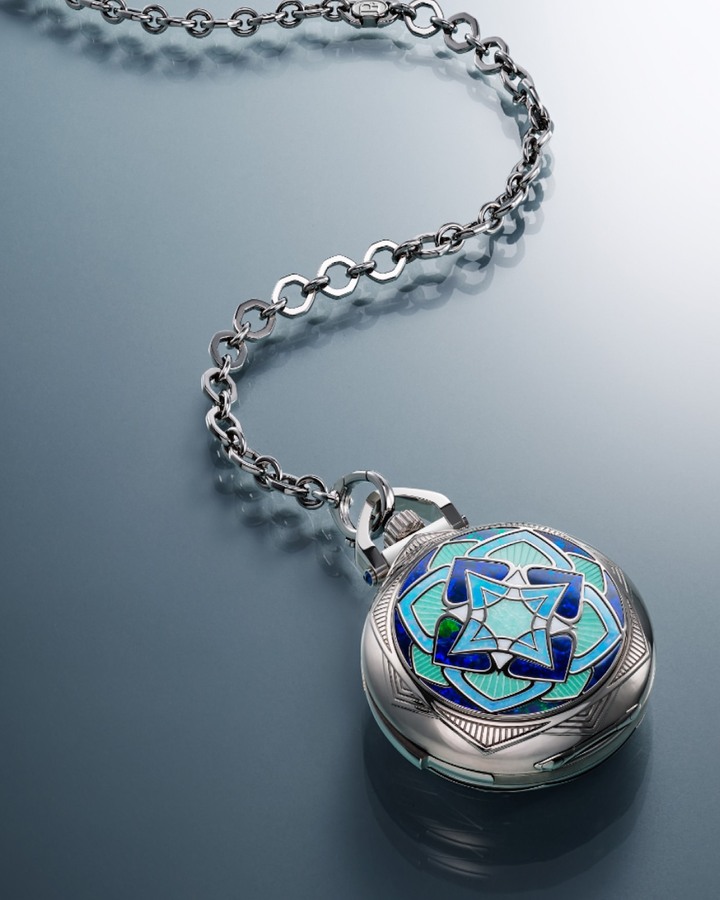 Chaîne forçat hexagonale pour la montre de poche Parmigiani La Ravenale (2025).