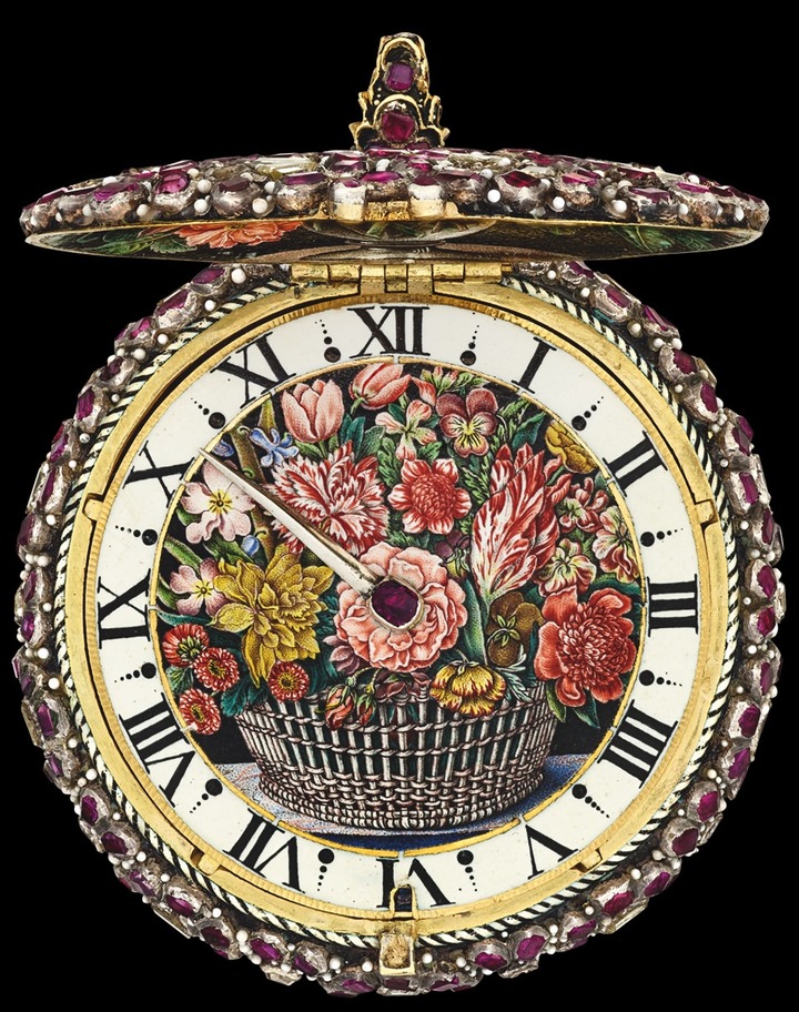 Nicolas Bernard, peintures à l'émail, 341 rubis et 85 diamants, Paris, vers 1645, inventaire S-1082