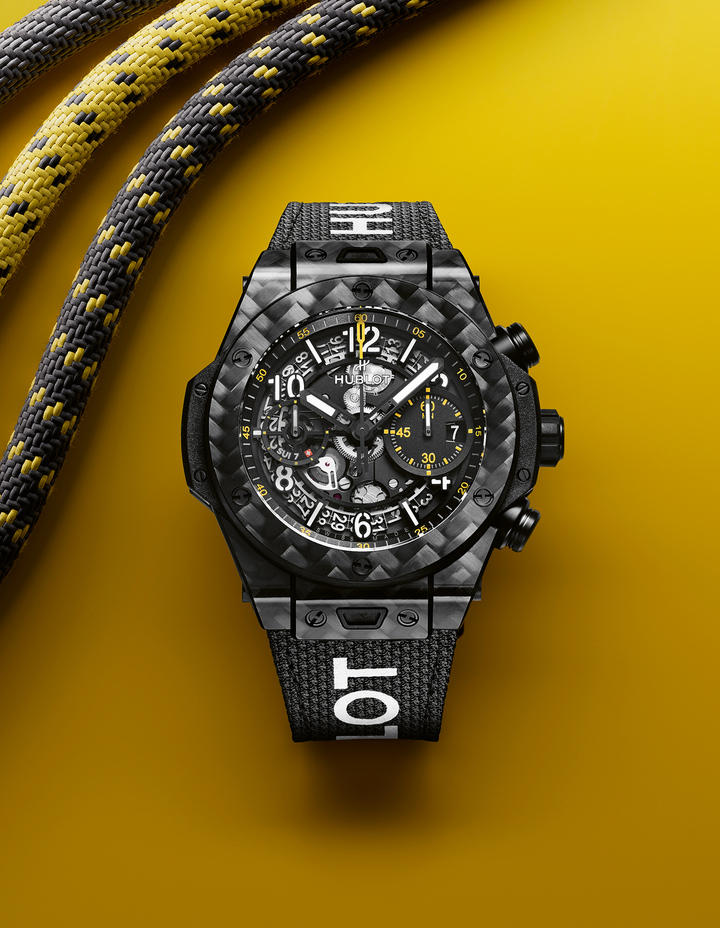 Big Bang Unico Sailing Team: cette édition limitée à 100 exemplaires est conçue en fibre de carbone et aux couleurs noir et jaune, à l'image de l'Imoca d'Alan Roura.