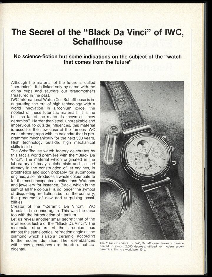 Une sélection d'archives Europa Star sur le calendrier perpétuel développé par IWC au milieu des années 1980.