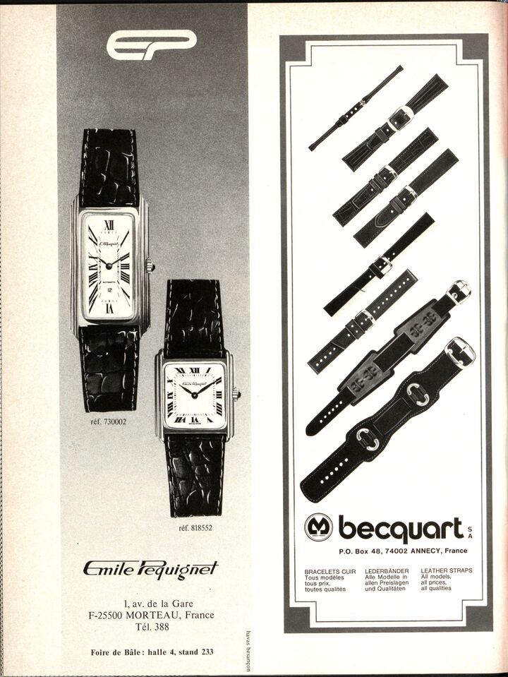 Pequignet dans Europa Star en 1974, un an après sa fondation à Morteau.