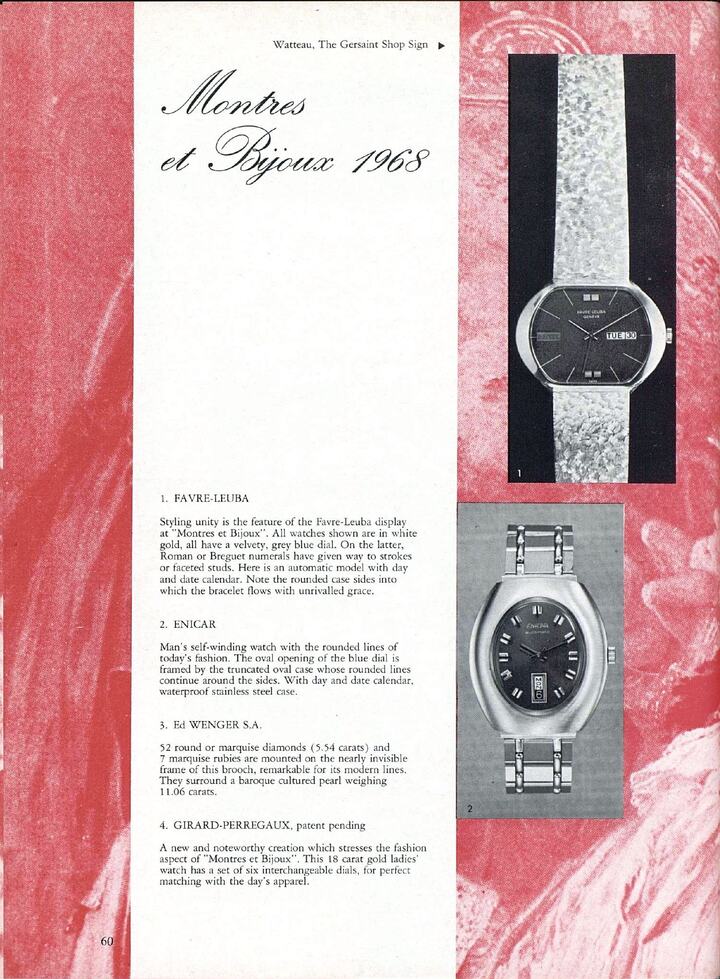 Autre «belle endormie», Enicar était un horloger phare des années 1960. Un livre récemment paru, rédigé par l'auteur néerlandais Martijn van der Ven, retrace l'histoire de cette marque en se basant notamment sur les archives d'Europa Star.