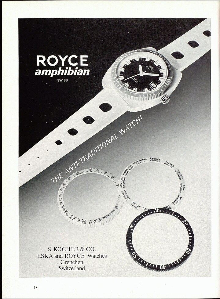 A côté d'Eska, la marque opérait aussi Royce, comme le montre cette intéressante version de l'Amphibian de 1970.