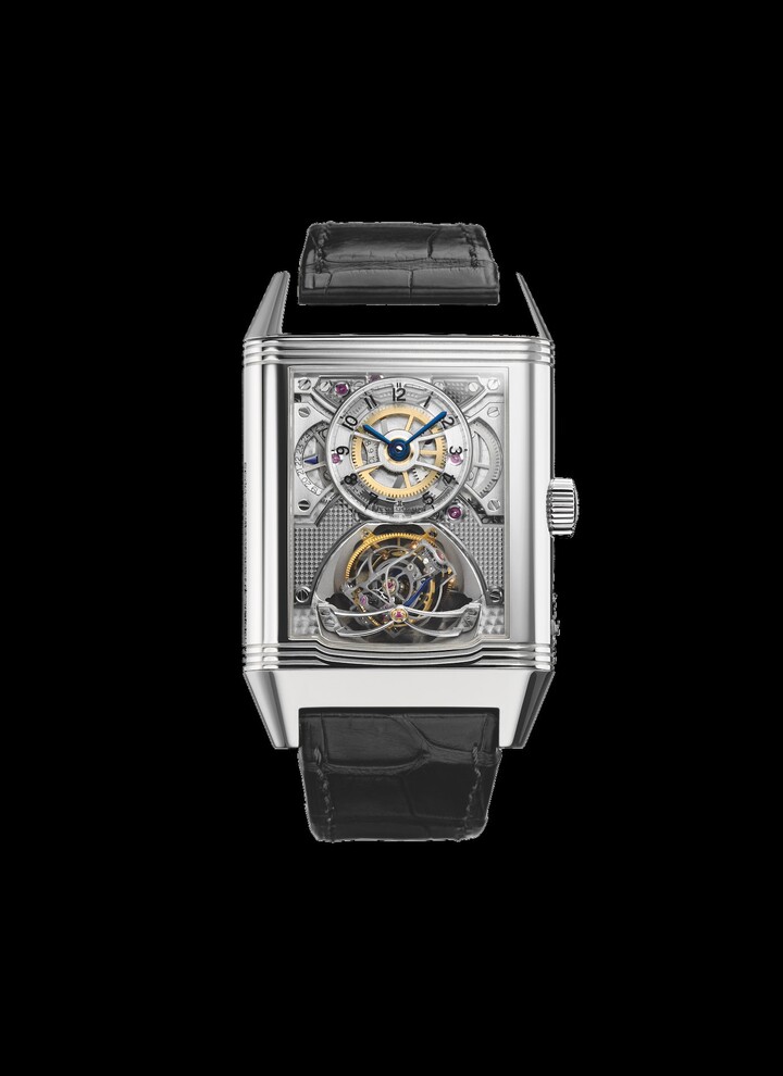 Jaeger-LeCoultre Reverso Gyrotourbillon 2 (2008). Successeur de la Master Gyrotourbillon 1, elle sera également produite à 75 exemplaires, dans une même exécution en platine.